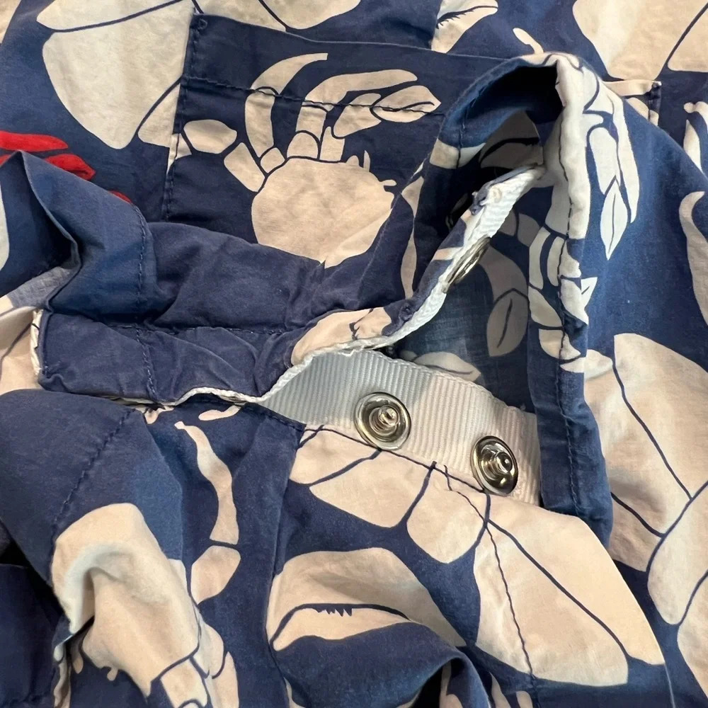 Classic Prep Crab Print Summer Jon Jon Overalls - Picture 5 of 5